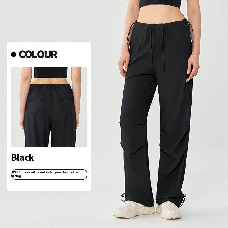 Women's Fashionable Loose Drooping Straight-leg Pants Breathable Trousers - MYLUXURY LANE ENTERPRISE