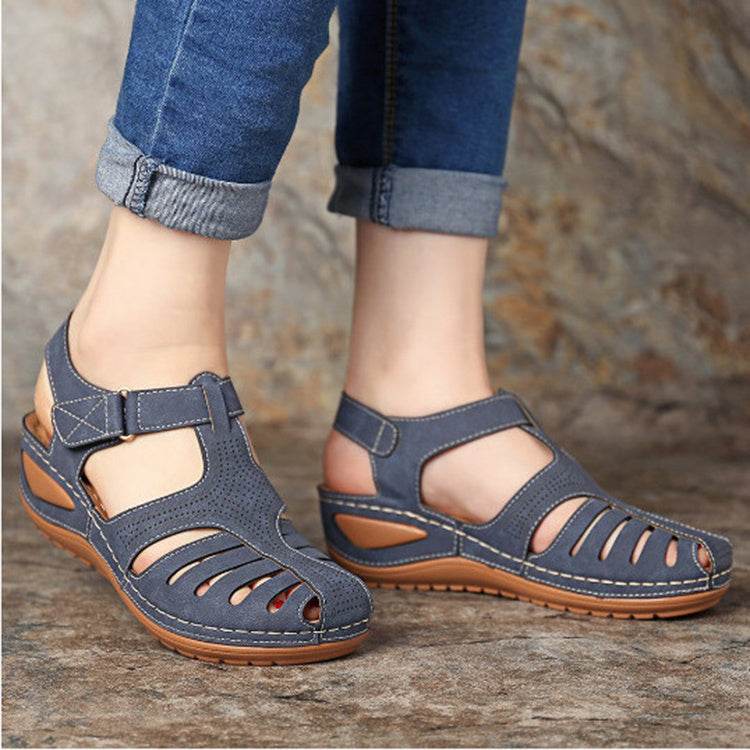 Wedges Sandals Summer Women's Round Toe Roman Shoes - MYLUXURY LANE ENTERPRISE