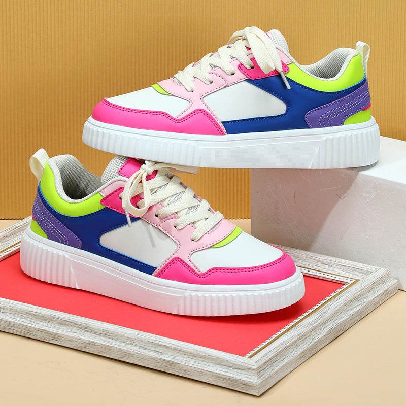 Platform Fashion Lace-up Casual Sneaker Soft Bottom Comfortable - MYLUXURY LANE ENTERPRISE