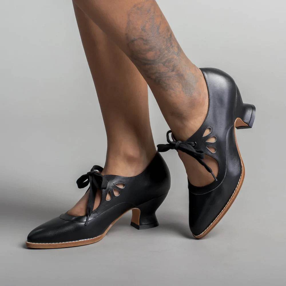 Hollow Out High Heel Lace-up Casual Shoes Plus Size Woman High-heeled Shoes - MYLUXURY LANE ENTERPRISE