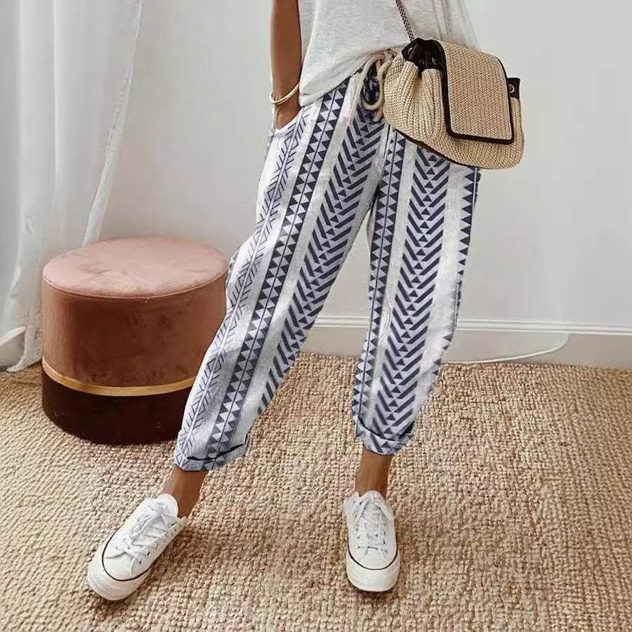 Women's Fashion Casual Drawstring Pocket Floral Floral Print Casual Jumpsuit - MYLUXURY LANE ENTERPRISE