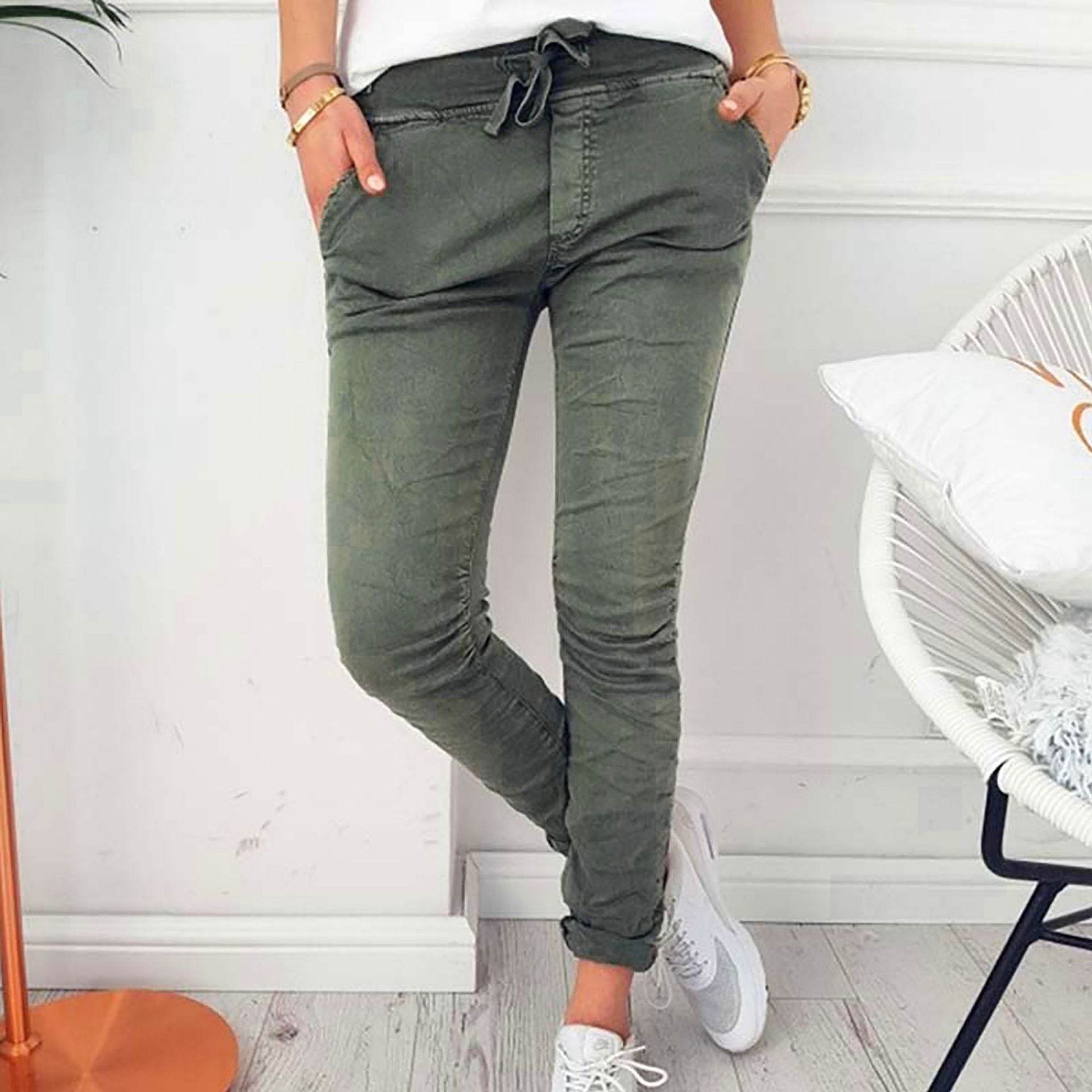 Women's Fashion Casual Slim Fit Skinny Elastic Pants - MYLUXURY LANE ENTERPRISE