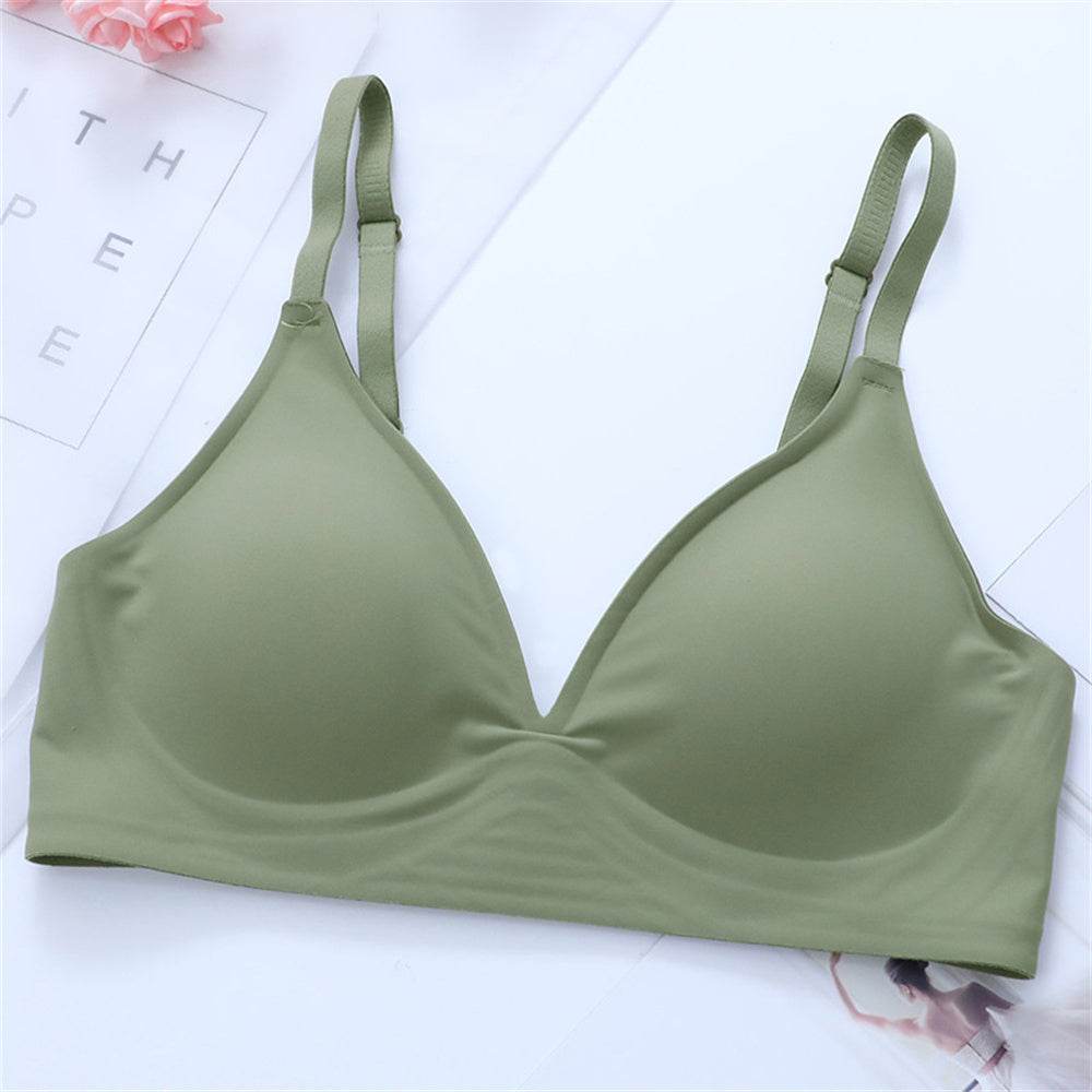 Korean Naked Extended Bra Set Ladies' Traceless Rim-free Underwear Thickened Small Breasts Gathering - MYLUXURY LANE ENTERPRISE