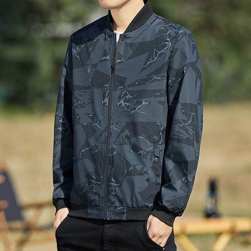 Men's Jacket Stand Collar Casual Baseball Uniform Thin Camouflage Jacket - MYLUXURY LANE ENTERPRISE