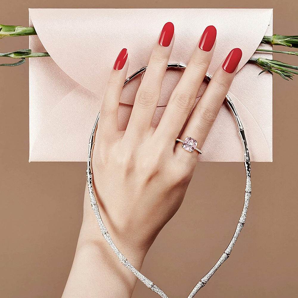 High Carbon Diamond Fat Square Ring Diamond Simulation Diamond Ring Wedding - MYLUXURY LANE ENTERPRISE