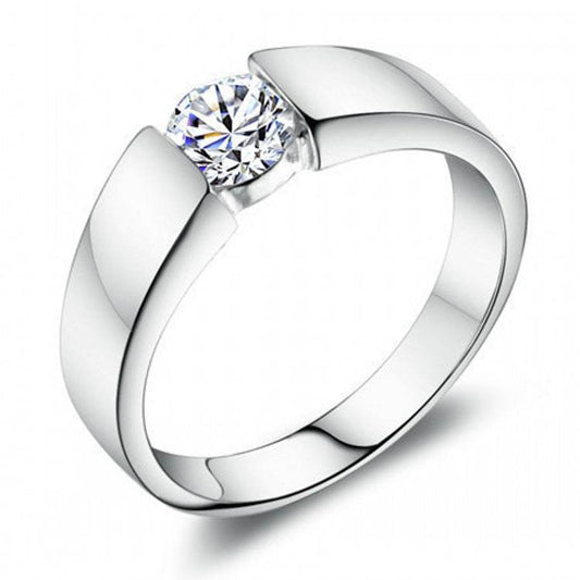 Couple Simulation Diamond Ring Men's Wedding Ring - MYLUXURY LANE ENTERPRISE