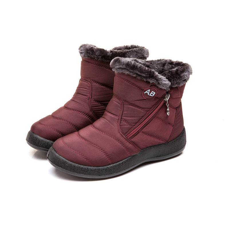 Waterproof Snow Boots Plush Warm Winter Shoes Casual Lightweight Ankle Boots - MYLUXURY LANE ENTERPRISE