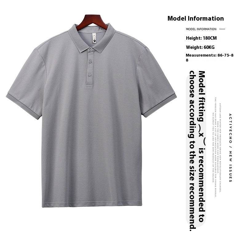 Cool Light Business Short Sleeve Loose Lapels T-shirt - MYLUXURY LANE ENTERPRISE