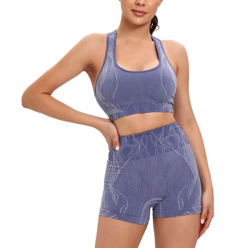 Women's High Waist Fitness Yoga Bra Shorts Set - MYLUXURY LANE ENTERPRISE