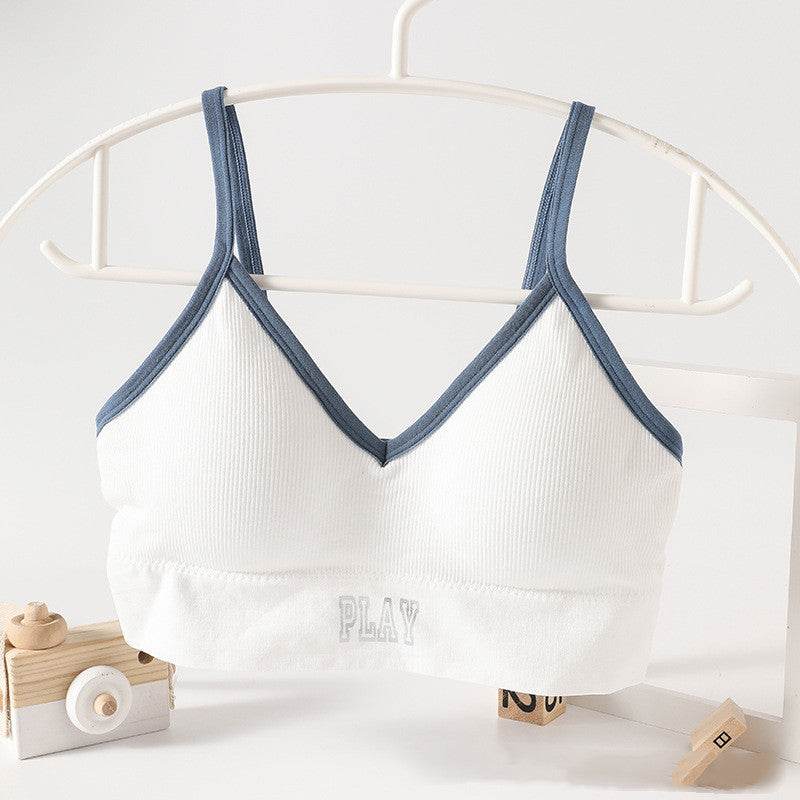 Beauty Back Thread No Steel Ring Bra Base Girl Underwear Student Vest - MYLUXURY LANE ENTERPRISE
