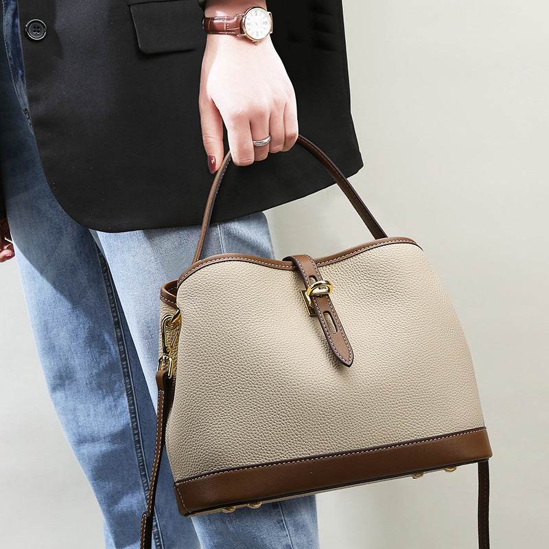 Lychee Pattern Large Capacity Contrast Color Single Shoulder Messenger Bag - MYLUXURY LANE ENTERPRISE