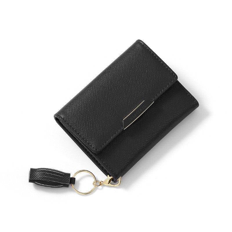 Simple Women's Short Wallet Tassel Small Folding - MYLUXURY LANE ENTERPRISE