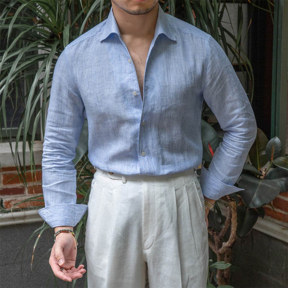 One Neckline Slim Fit Shirt For Men - MYLUXURY LANE ENTERPRISE