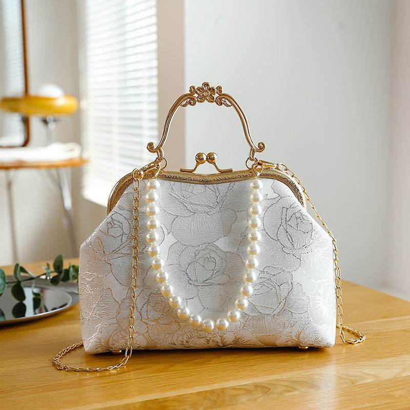 Women's Large-capacity Lace Clip Shoulder Handbag - MYLUXURY LANE ENTERPRISE