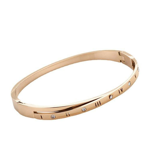 New Titanium Steel Roman Numeral Bracelet - MYLUXURY LANE ENTERPRISE