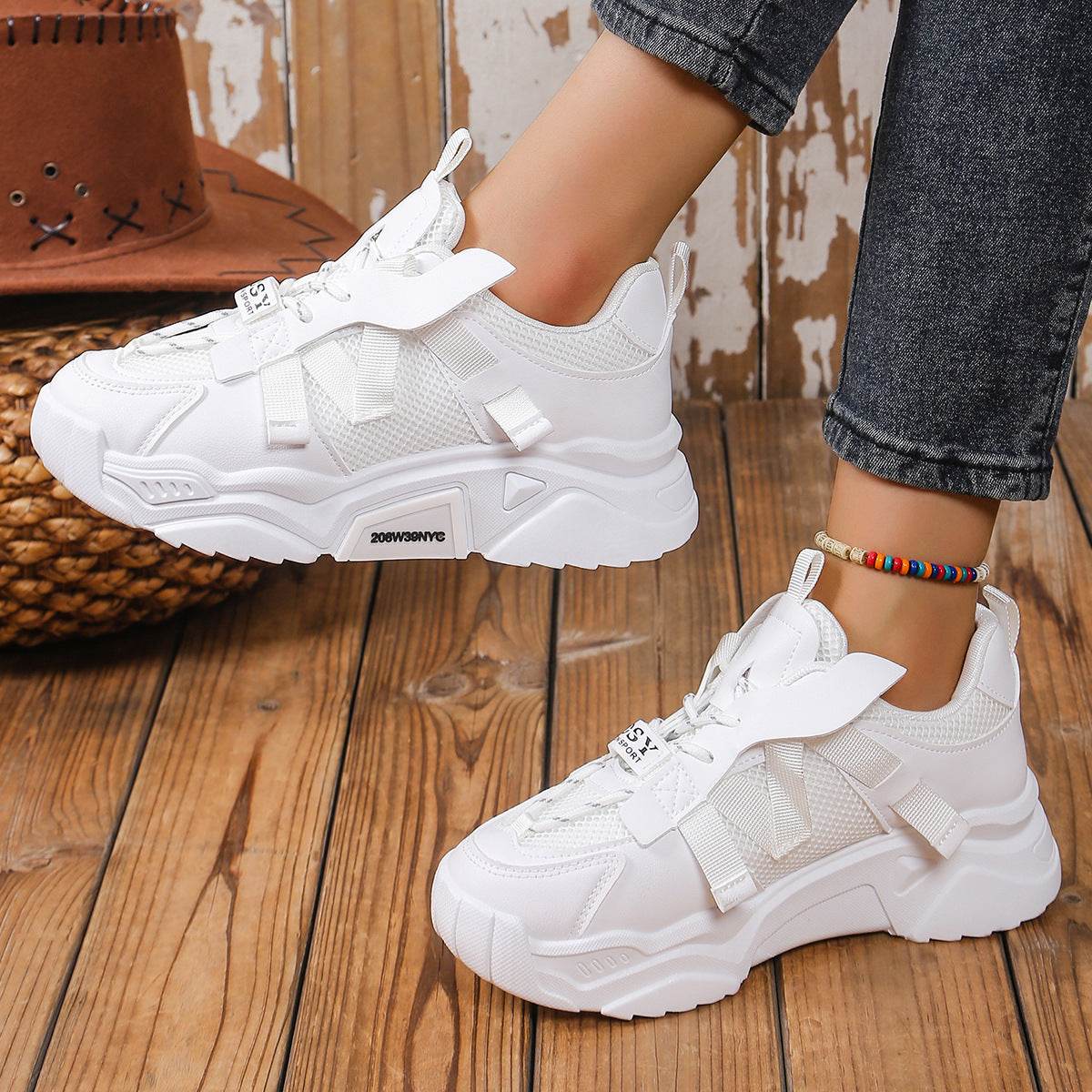 Platform Mesh Surface Dad Shoes Women's Breathable Mesh Sports - MYLUXURY LANE ENTERPRISE