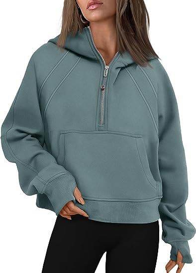 Zipper Hoodies Sweatshirts With Pocket Loose Sport Tops Long Sleeve Pullover Sweaters Winter Fall Outfits Women Clothing - MYLUXURY LANE ENTERPRISE