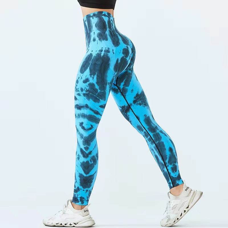 Women's Seamless Tie-dye Print Yoga Pants - MYLUXURY LANE ENTERPRISE