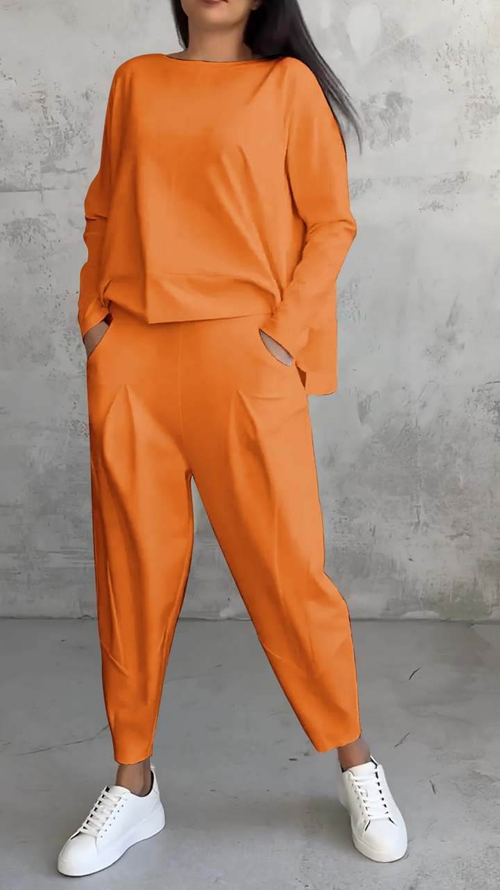 Women's Irregular Design Long-sleeved Sweater Harem Pants Suit - MYLUXURY LANE ENTERPRISE