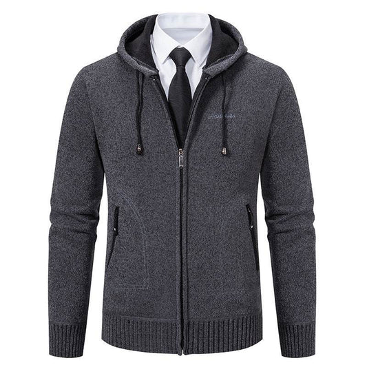 Men's Solid Color Sweater Cardigan Knitted Coat - MYLUXURY LANE ENTERPRISE
