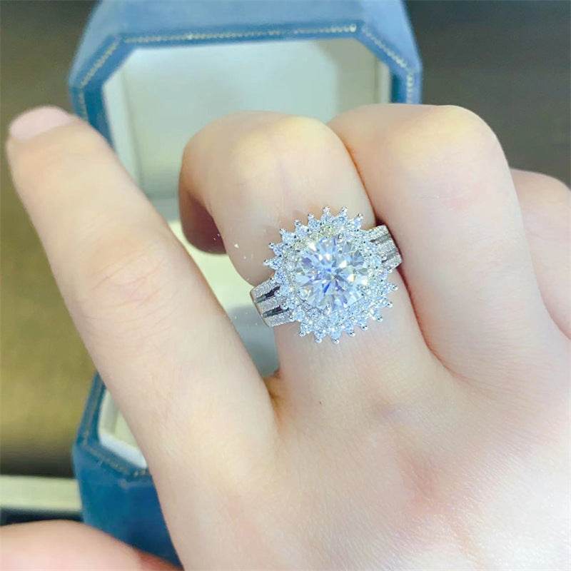 2 Karat D Color Moissanite Ring - MYLUXURY LANE ENTERPRISE