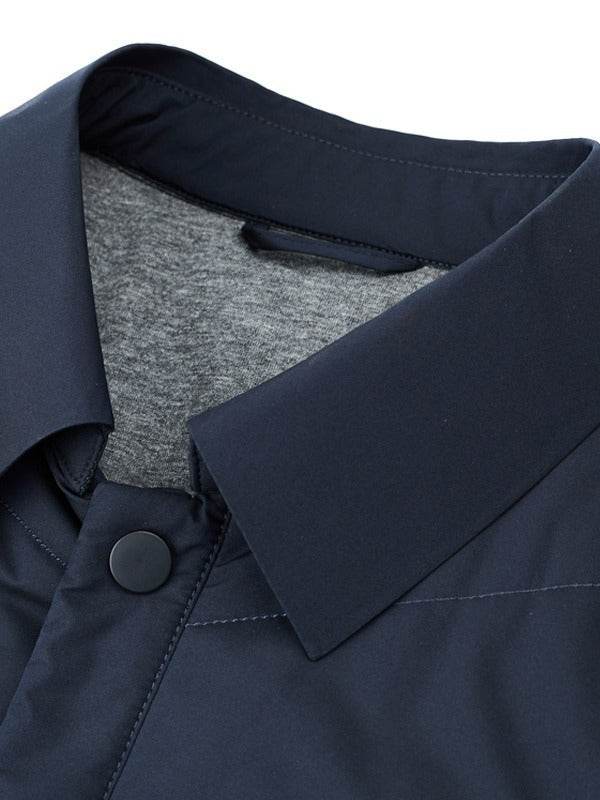 Fall Winter Men Jacket Lapel Fashion Business Lightweight Silk Cotton-padded Coat - MYLUXURY LANE ENTERPRISE