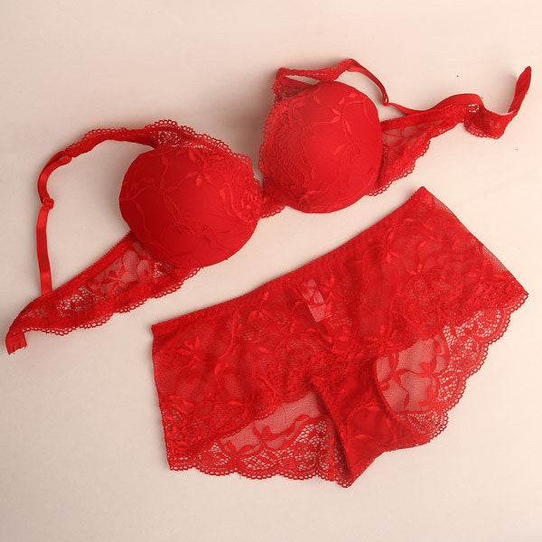 Lace Double Breasted Bra Set Multicolor - MYLUXURY LANE ENTERPRISE