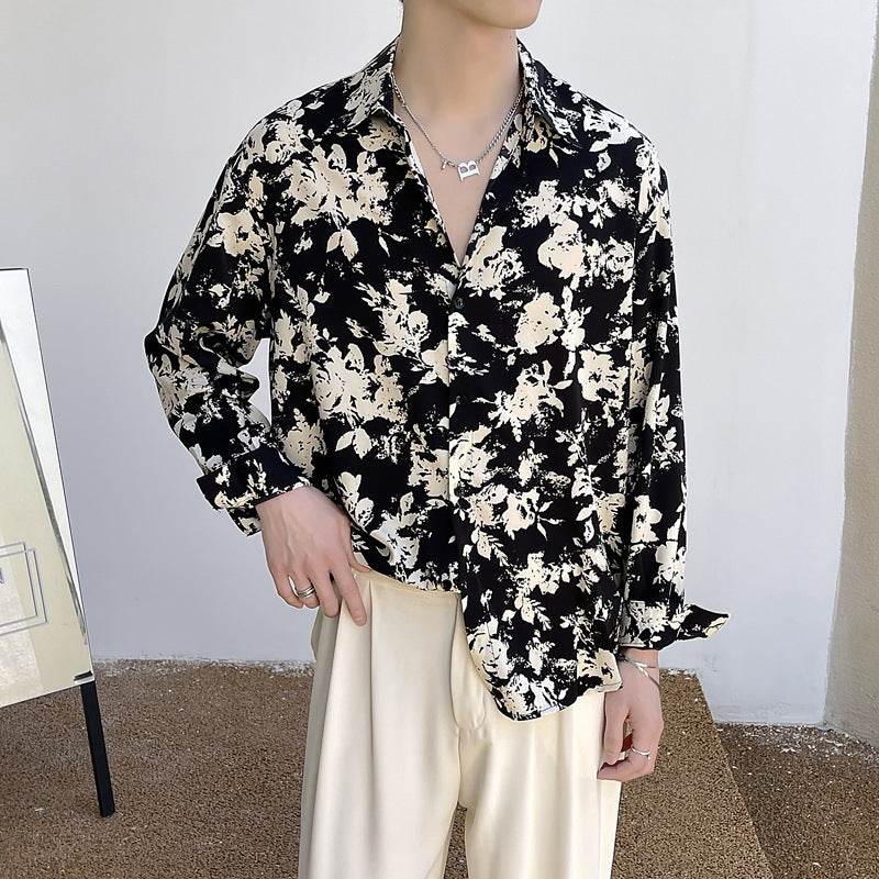 Comfort Ice Silk Trendy Holiday Floral Shirt Men's - MYLUXURY LANE ENTERPRISE