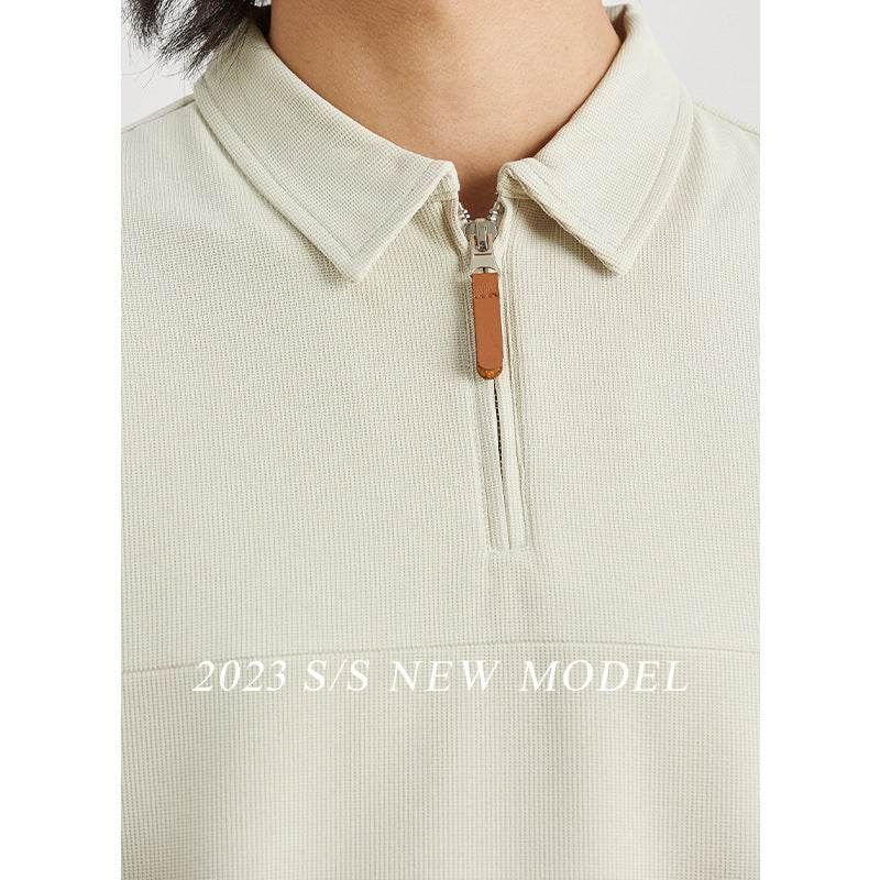 Mesh Waffle Lapel Polo Shirt T-shirt - MYLUXURY LANE ENTERPRISE