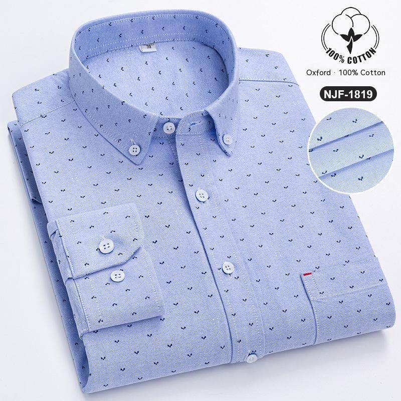 Casual Oxford Men's Full Cotton Shirt - MYLUXURY LANE ENTERPRISE