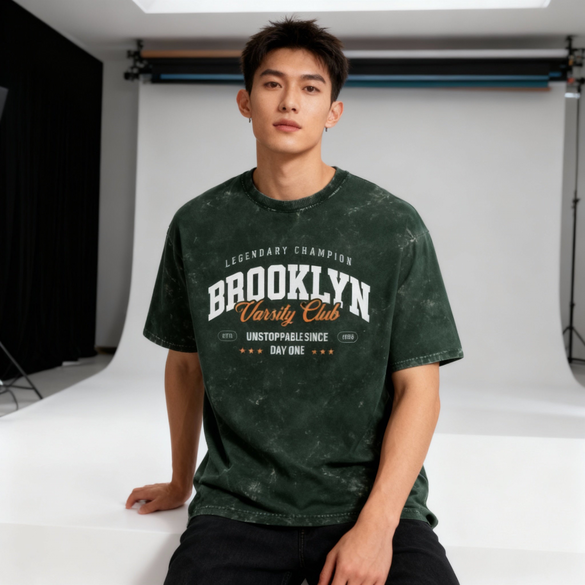 Unisex Acid Washed Oversized Tee.