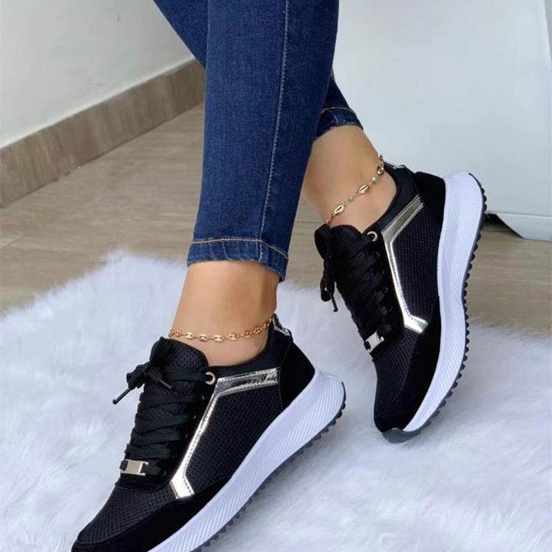 Women Sneakers Lace-up Sports Shoes - MYLUXURY LANE ENTERPRISE