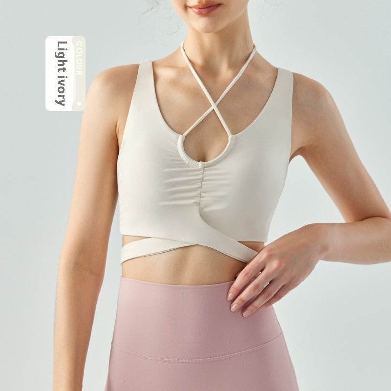 Women's Stylish Water Drop Collar Semi-fixed Cup Chest Pad Vest - MYLUXURY LANE ENTERPRISE