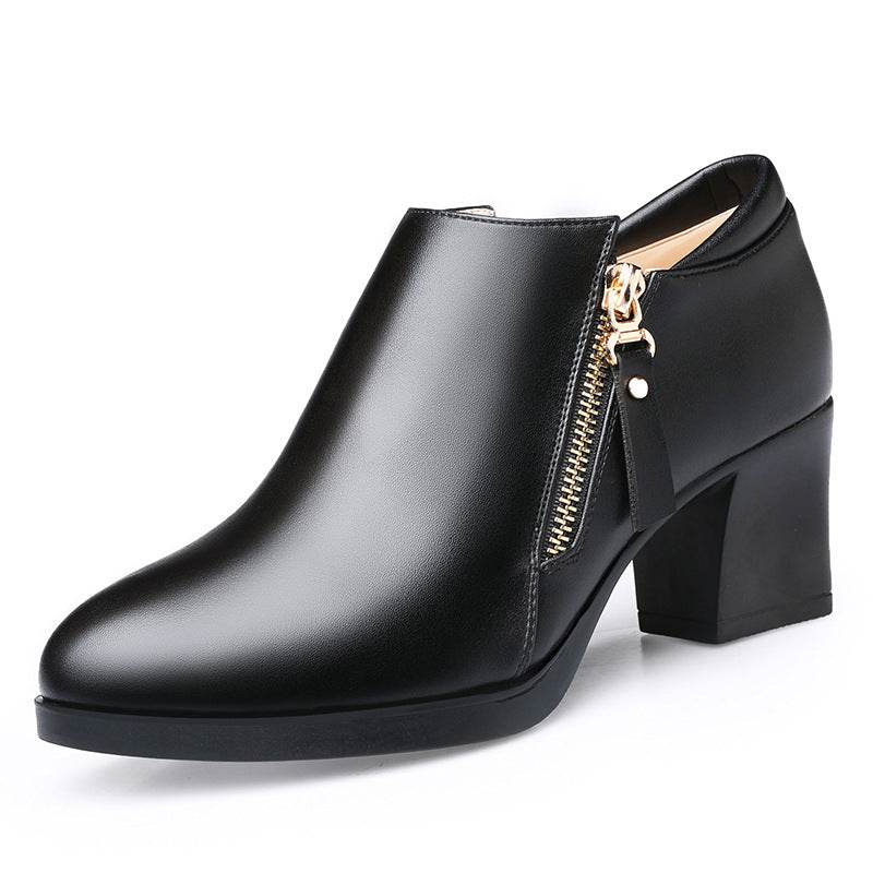 Fashion Personality Autumn Soft Leather Ladies Shoes - MYLUXURY LANE ENTERPRISE