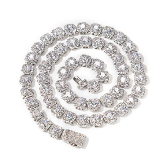 9mm Square Rock Sugar Zircon Necklace - MYLUXURY LANE ENTERPRISE