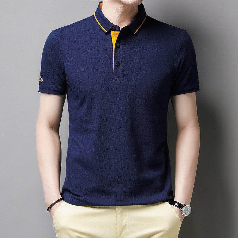 Men's Short-sleeved Cotton T-shirt Solid Color - MYLUXURY LANE ENTERPRISE