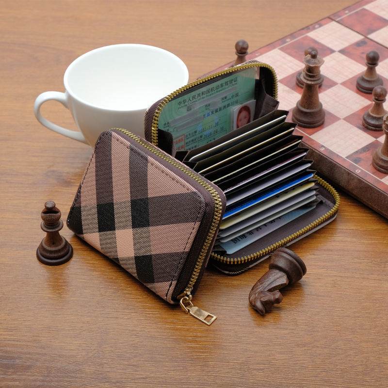 Credit Card Cover Women's Mini Purse Large Capacity Zipper Position Anti-degaussing Card Holder - MYLUXURY LANE ENTERPRISE
