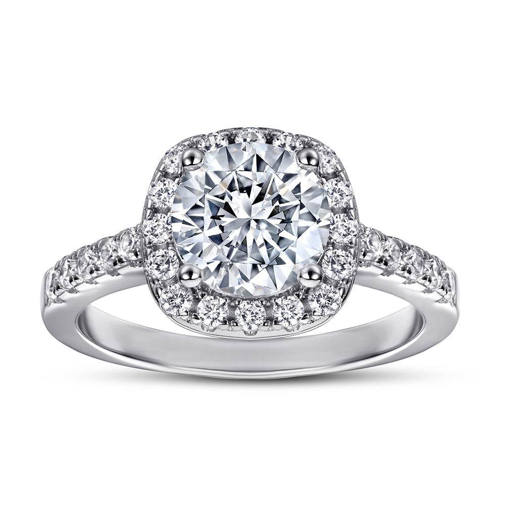 Women's Fashion Sterling Silver Zircon Wedding Ring - MYLUXURY LANE ENTERPRISE