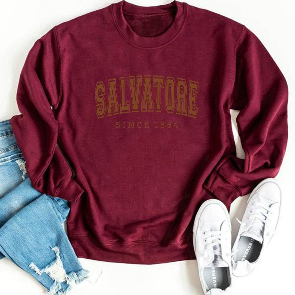 Salvatore Since 1864 Mystic Falls Hooded Sweatshirt - MYLUXURY LANE ENTERPRISE