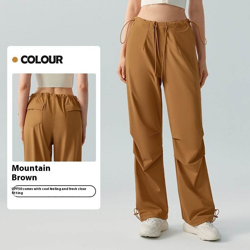 Women's Fashionable Loose Drooping Straight-leg Pants Breathable Trousers - MYLUXURY LANE ENTERPRISE