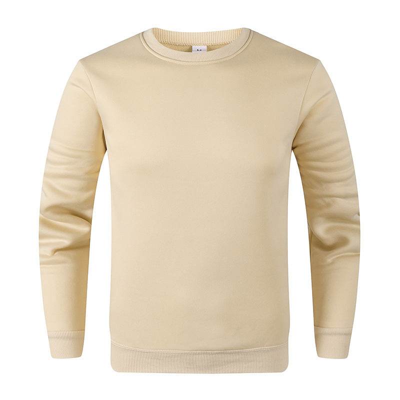 Men's Fashionable Round Neck Long Sleeve Fleece Sweatshirt - MYLUXURY LANE ENTERPRISE