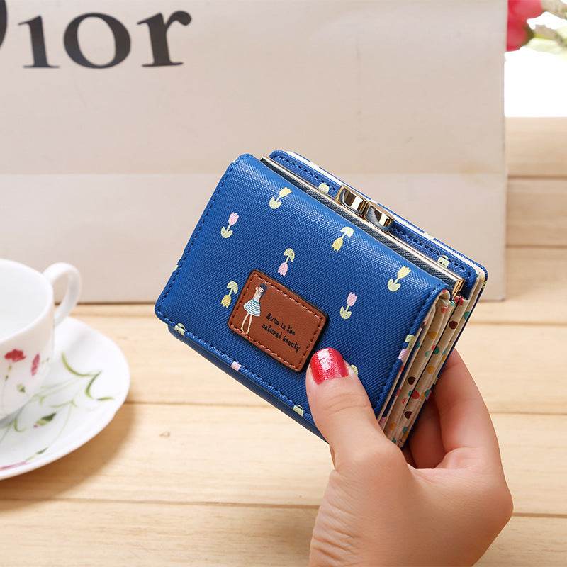 Wallet High-grade PU Leather Three Fold Lady's Wallet Short Cute Mini Purse Female - MYLUXURY LANE ENTERPRISE