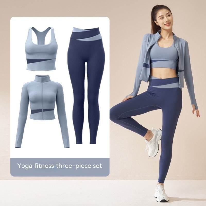 Women's Jacket Trousers Bra Yoga Workout Clothes - MYLUXURY LANE ENTERPRISE
