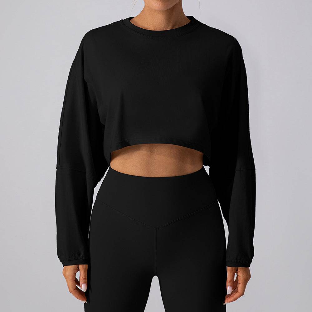 Women's Short Sports Round Neck Sweater T-shirt - MYLUXURY LANE ENTERPRISE