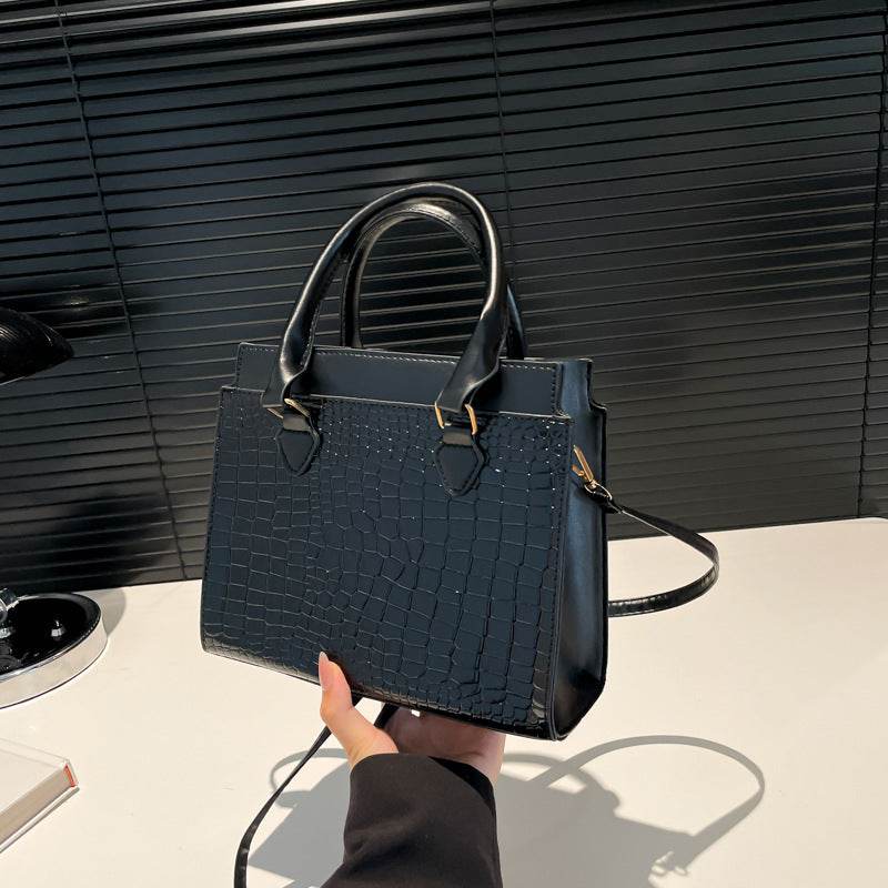 Large-capacity Textured Commuter Tote Pattern Shoulder Messenger Bag - MYLUXURY LANE ENTERPRISE