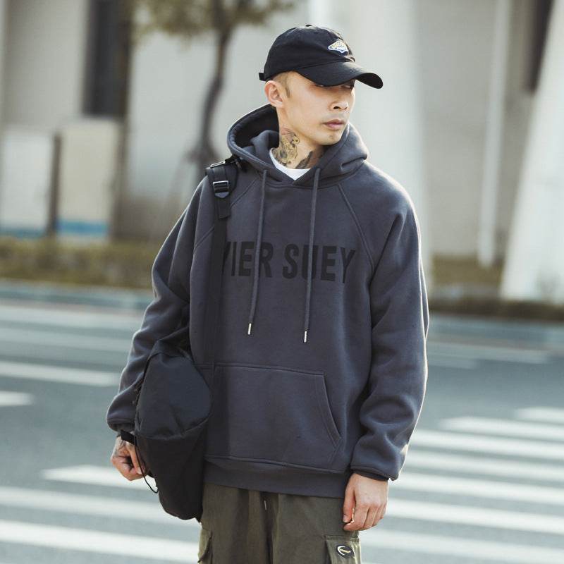 Vintage Fleece-lined Hoodie Thick Coat American Fashion Brand Top - MYLUXURY LANE ENTERPRISE