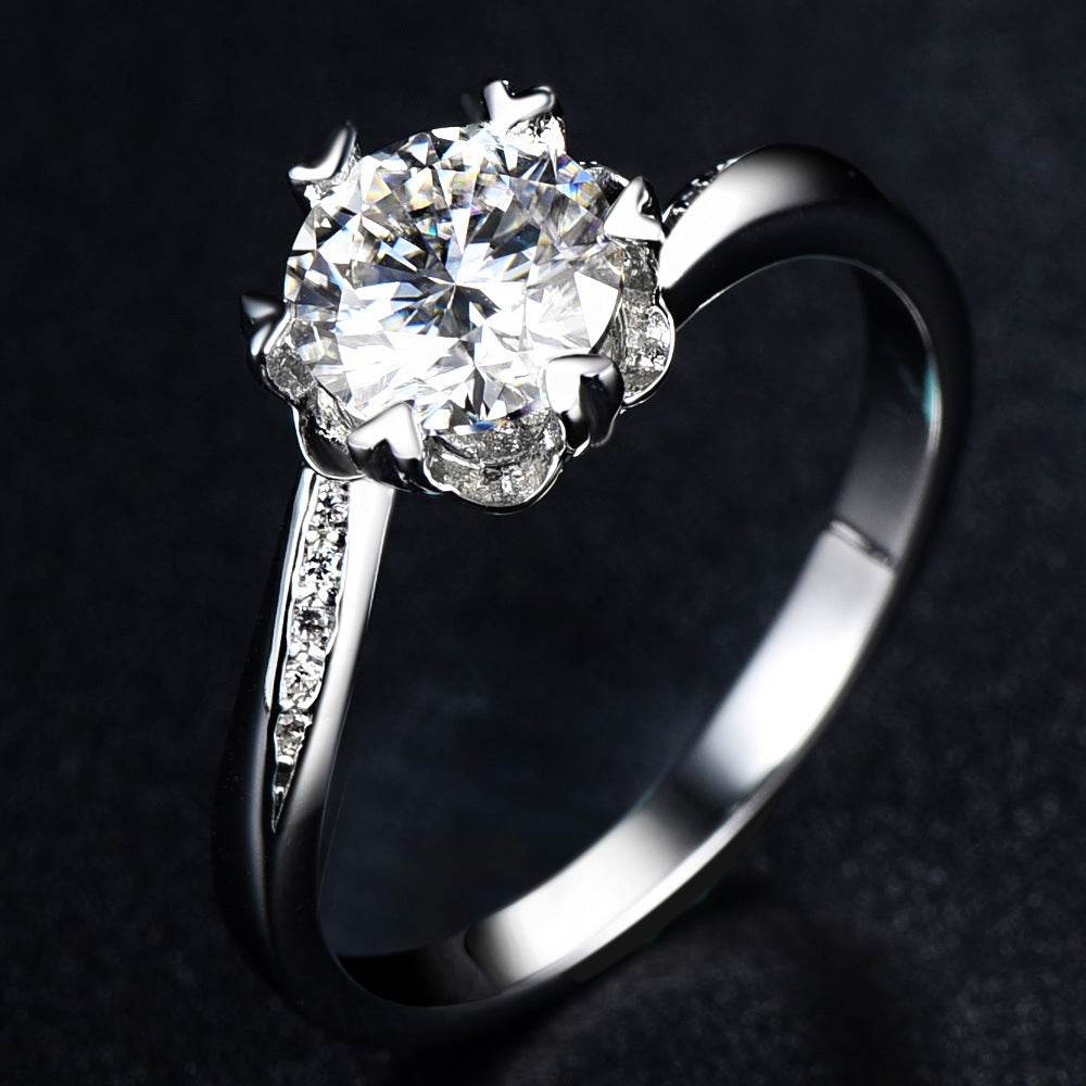 La Moissan Diamond Snowflake Engagement Ring - MYLUXURY LANE ENTERPRISE