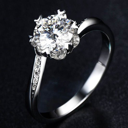 La Moissan Diamond Snowflake Engagement Ring - MYLUXURY LANE ENTERPRISE