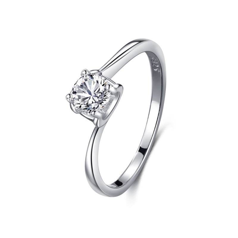 S925 Silver Classic Micro-inlaid Diamond Ring - MYLUXURY LANE ENTERPRISE