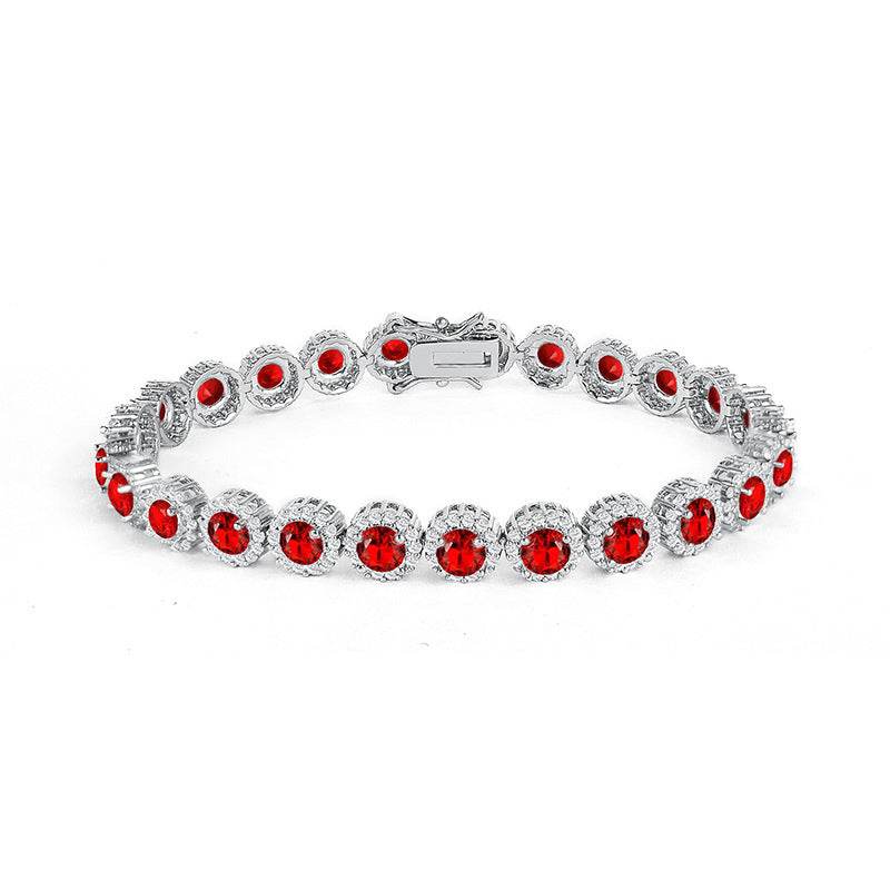 High-end Fashion Bracelet Hip Hop Single Row Full Rhinestone Zircon - MYLUXURY LANE ENTERPRISE